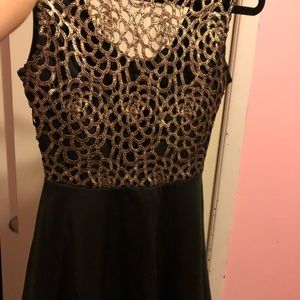 Gold and black dress